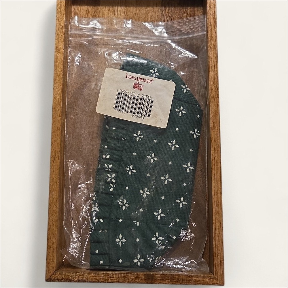 Longaberger Fabric Green Tea Basket‎ Liner 270064 New in Package - Picture 5 of 5